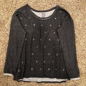 Aerie gray embellished sweater